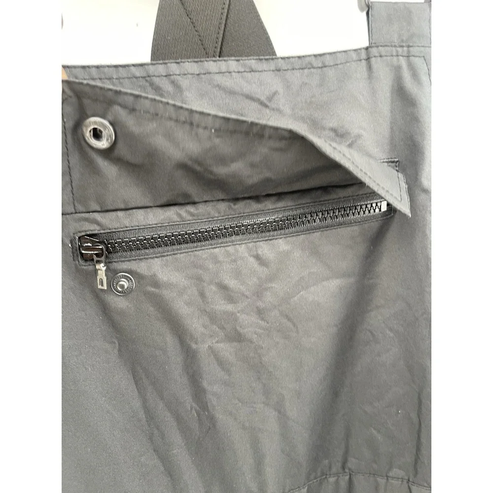 Y2K Vintage Harley-Davidson Bib Overalls Black Motorcycle Cargo Pants XS